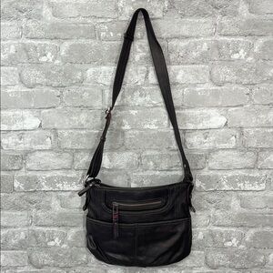 Tyler Rodan Grey Leather Crossbody Bag